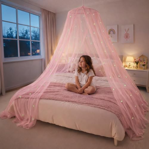 Bollepo Glowing Stars Canopy mosquito net